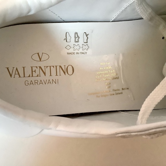 NIB Valentino Garavani Rockstud Untitled Leather & Haircalf Sneaker - Picture 5 of 13